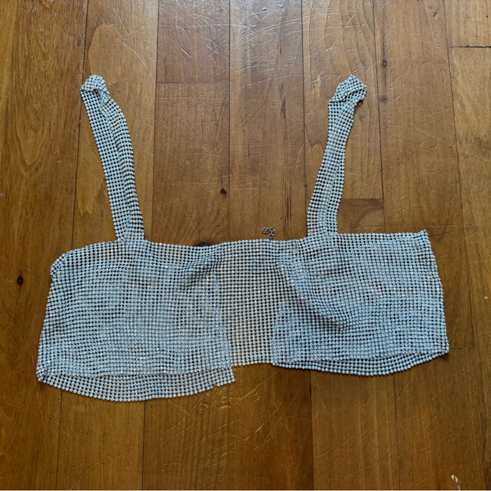 Rhinestone Crop Top